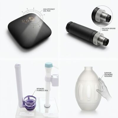 Single Shot Injection Molded LCD Bezel Frame ABS Black Gloss Surface Display Housing Part